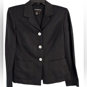 Liz Claiborne Linen Blend Black Blazer